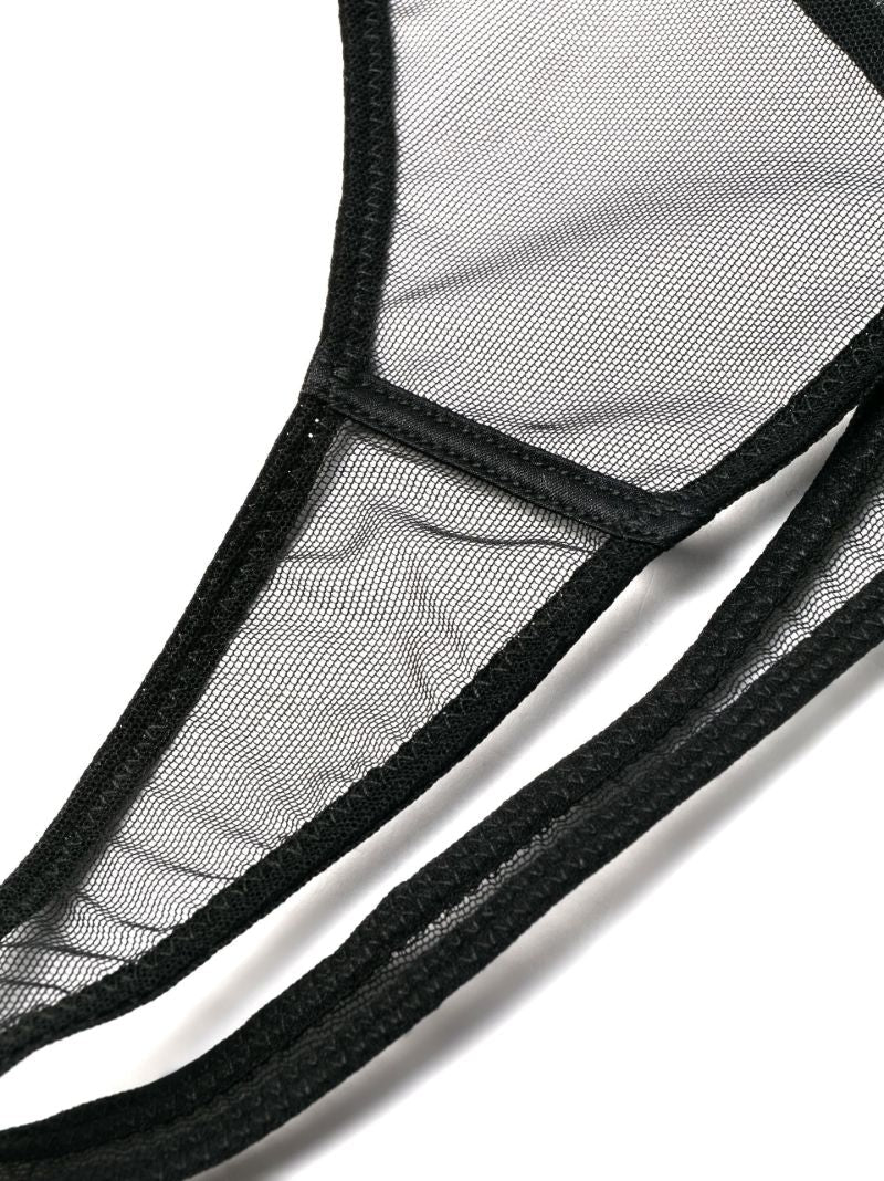 Black Cut-out Thong