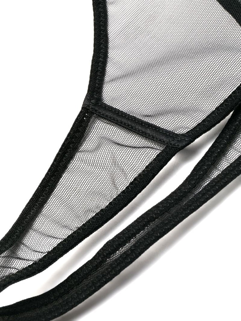 Black Cut-out Thong