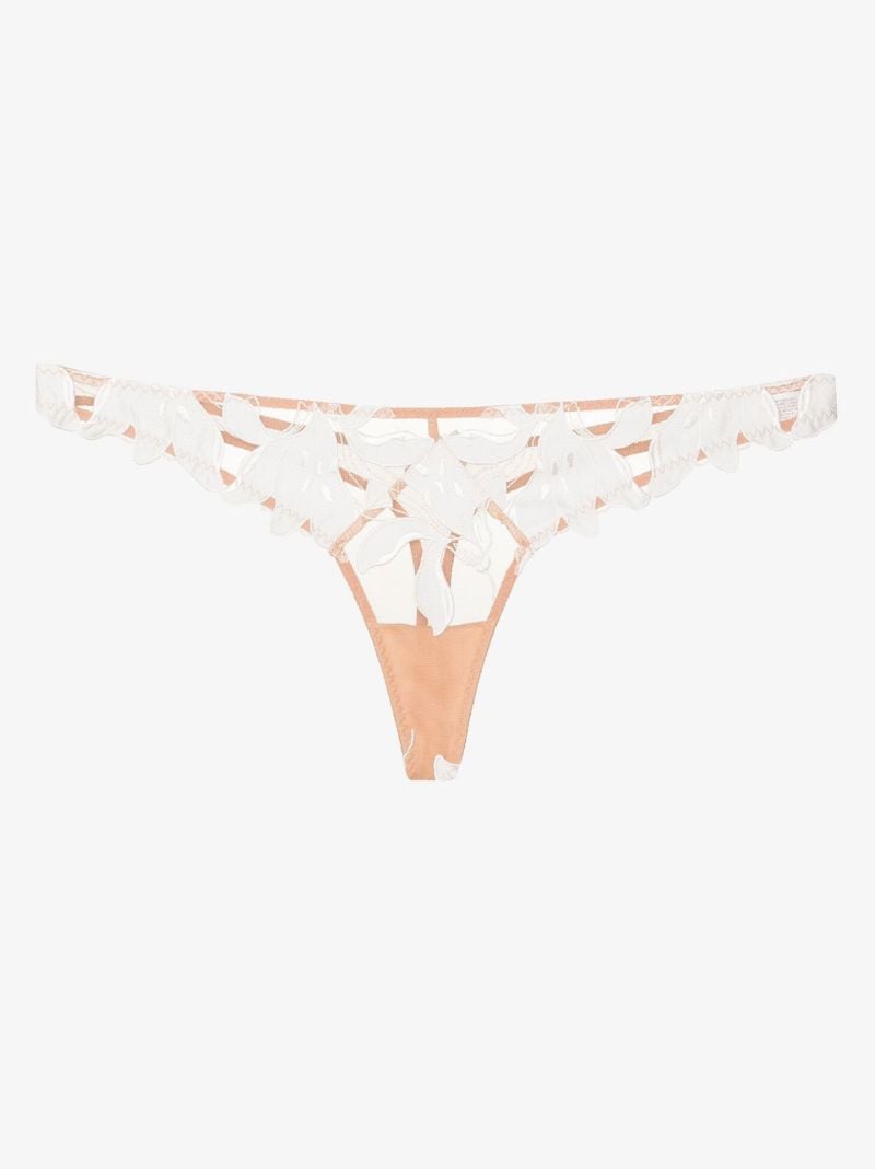 Lily Embroidered Hipster Thong