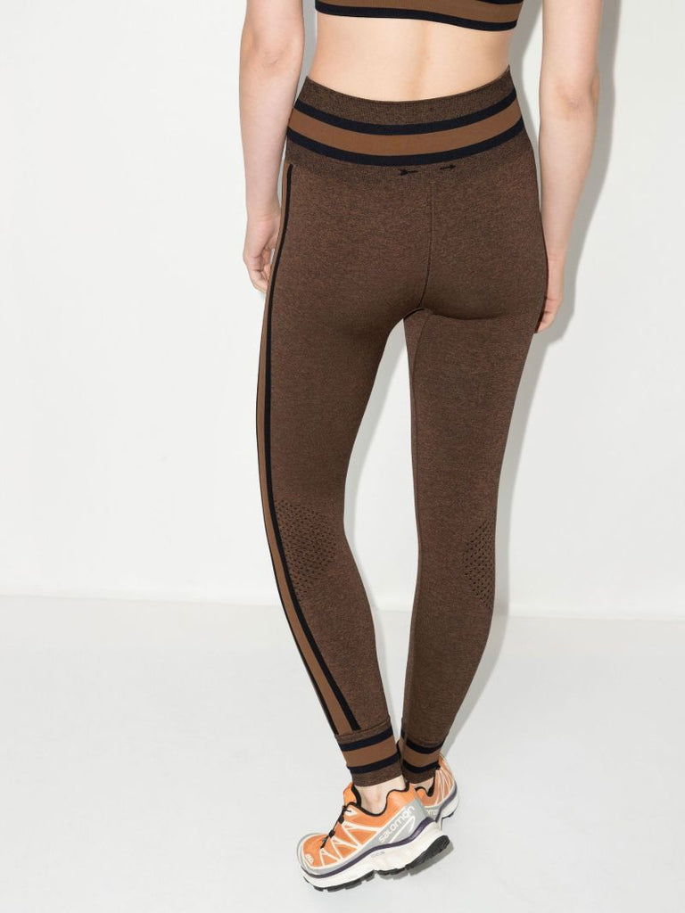Brown Aurora Side Stripe Leggings