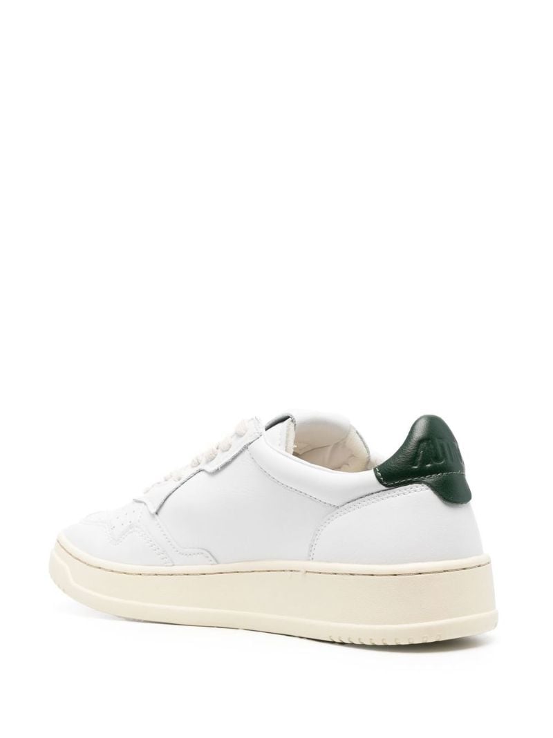White Medalist Leather Sneakers