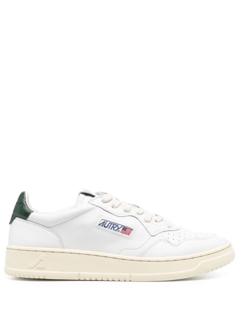 White Medalist Leather Sneakers