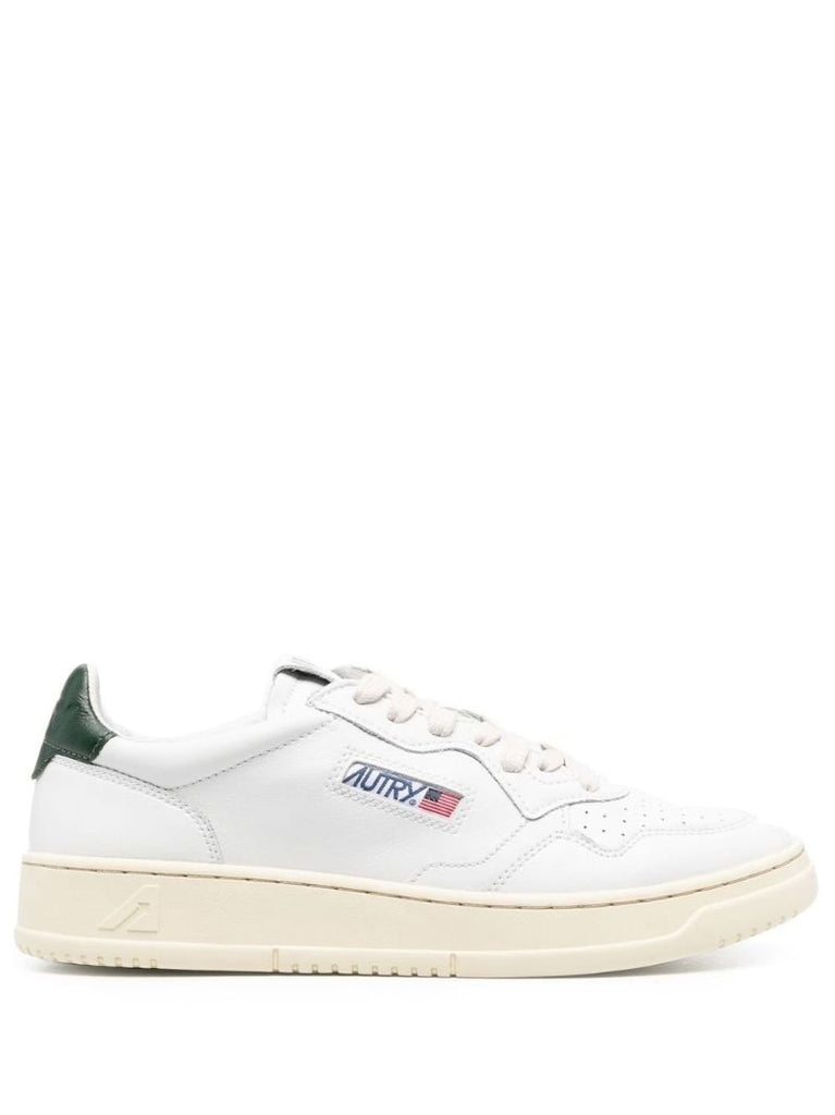 White Medalist Leather Sneakers