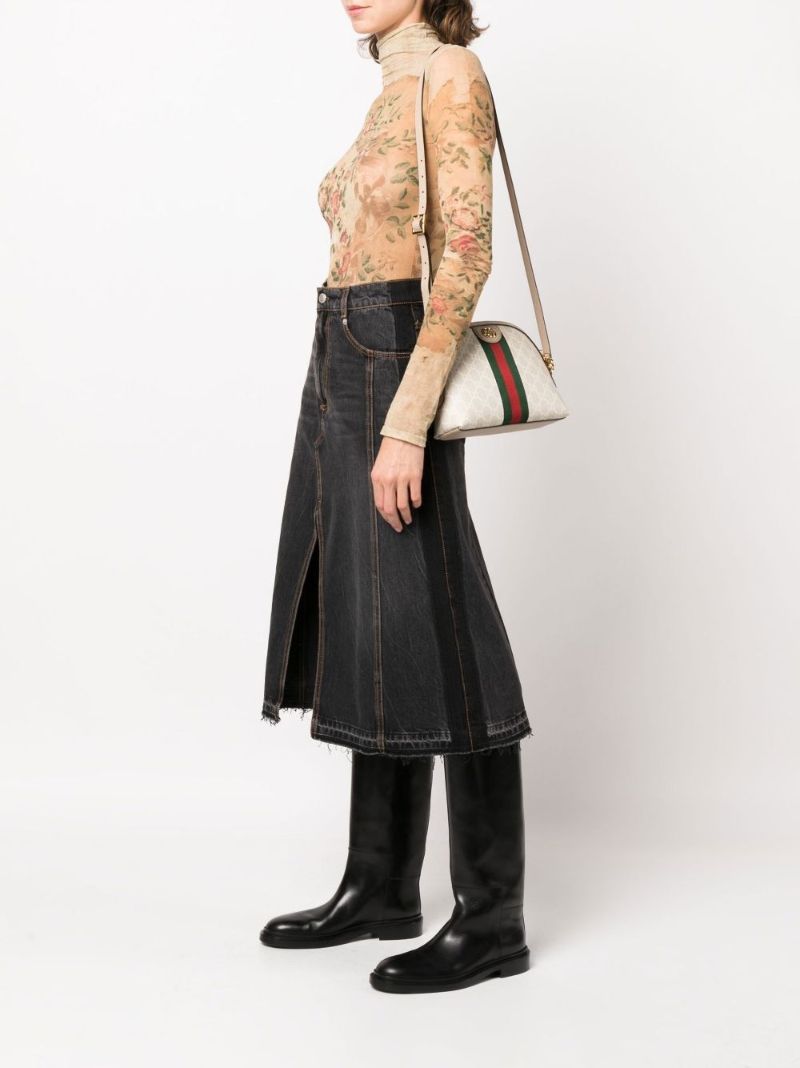 White Ophidia Small Gg Supreme Shoulder Bag