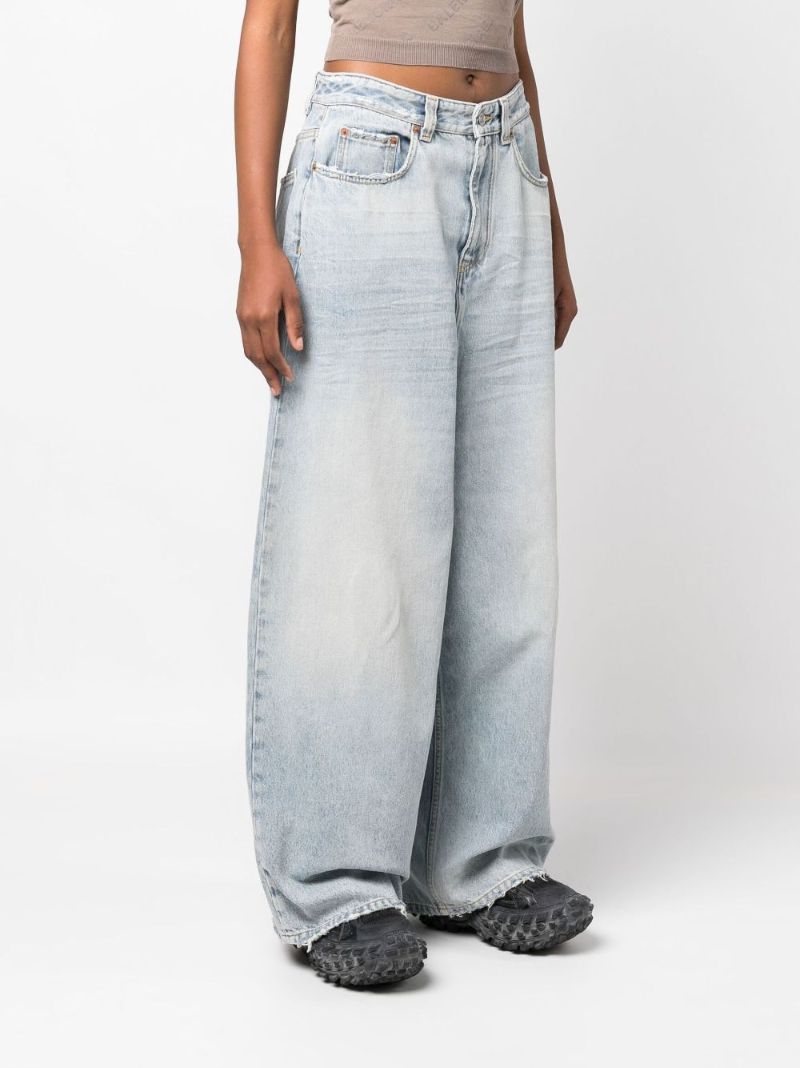 Blue Wide-leg Jeans