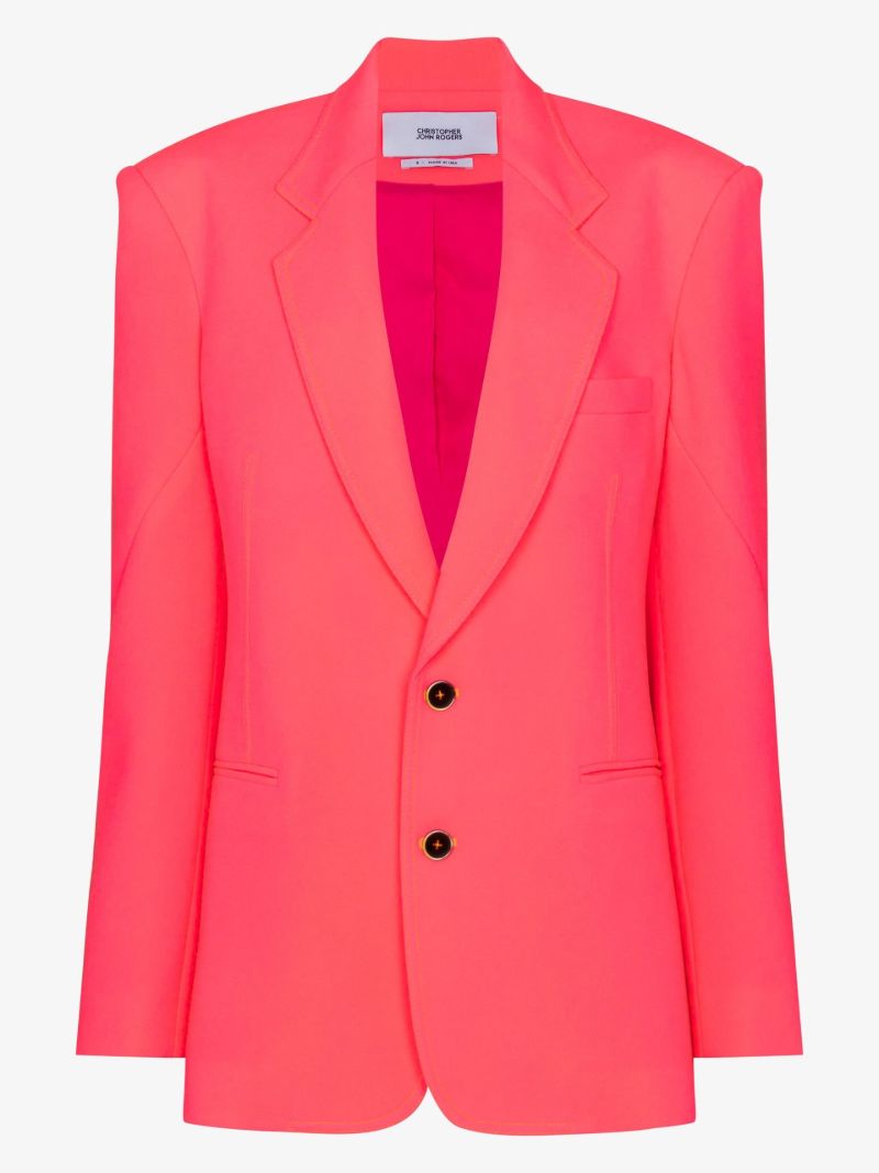 Pink Single-breasted Blazer