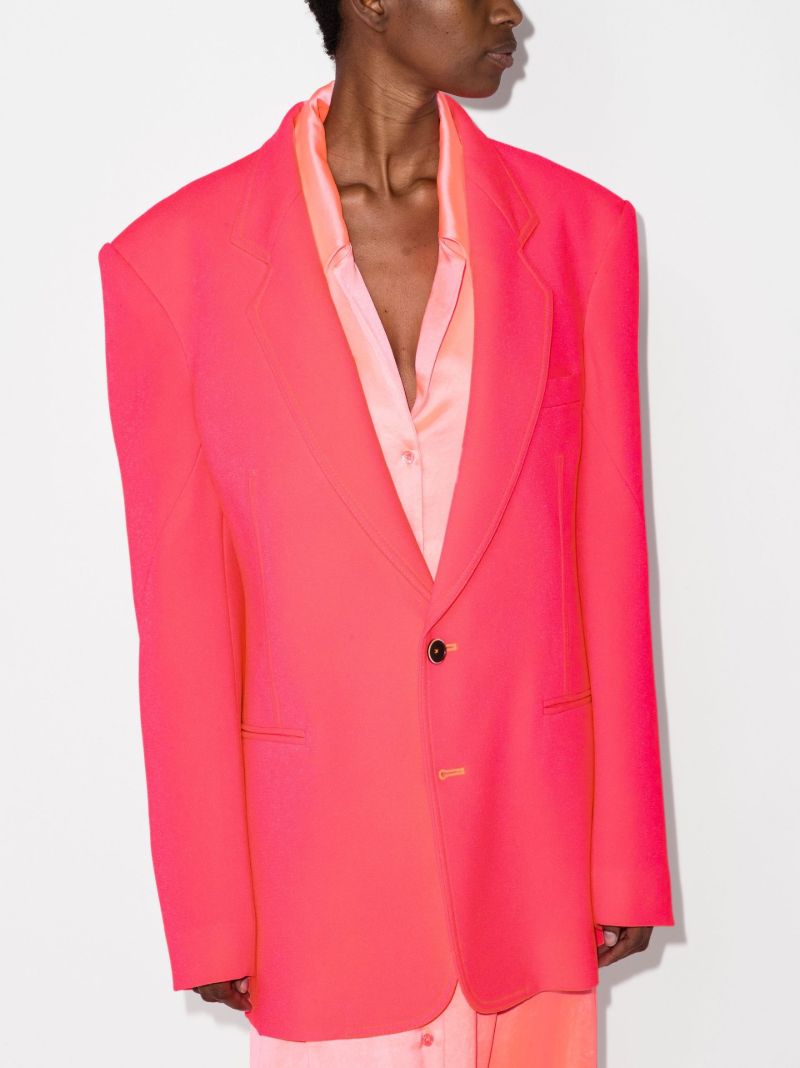 Pink Single-breasted Blazer