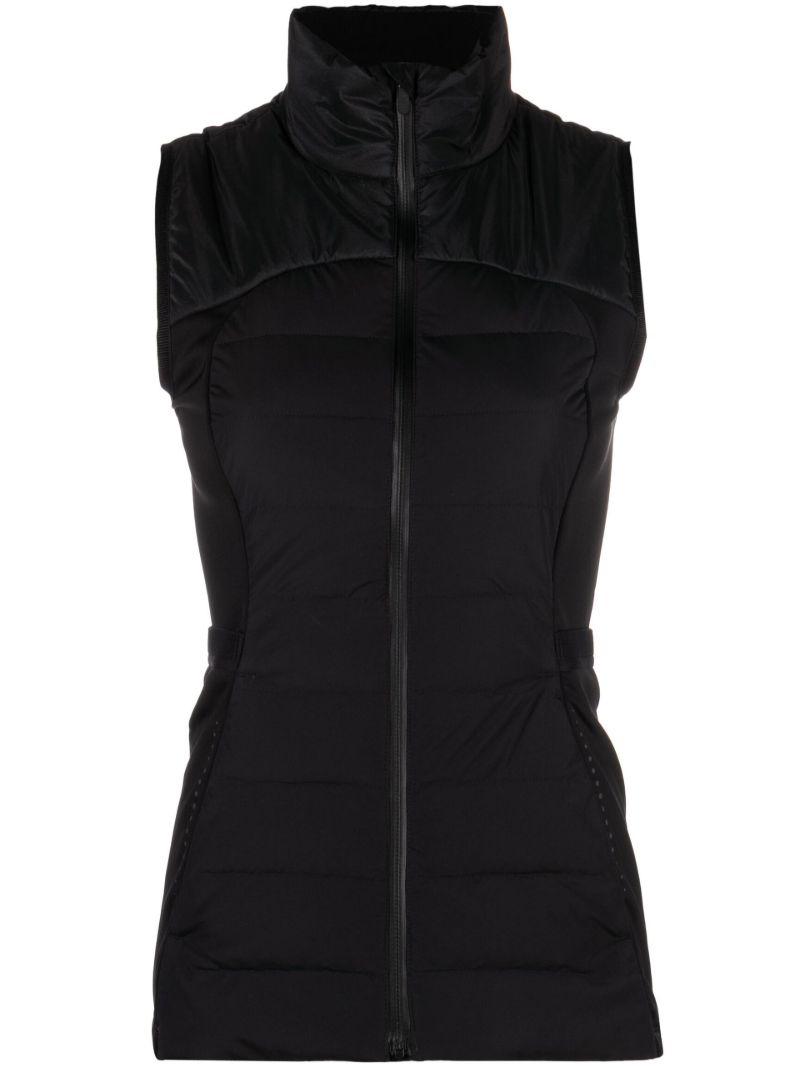 Black Down for It All Running Gilet