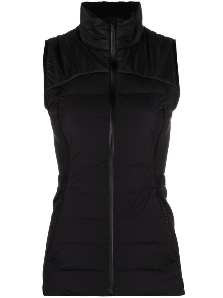Black Down for It All Running Gilet
