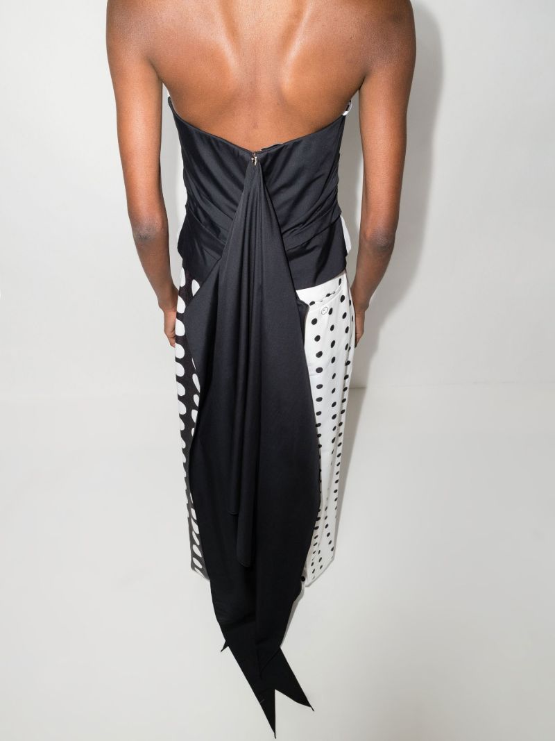 White Draped Bustier Top