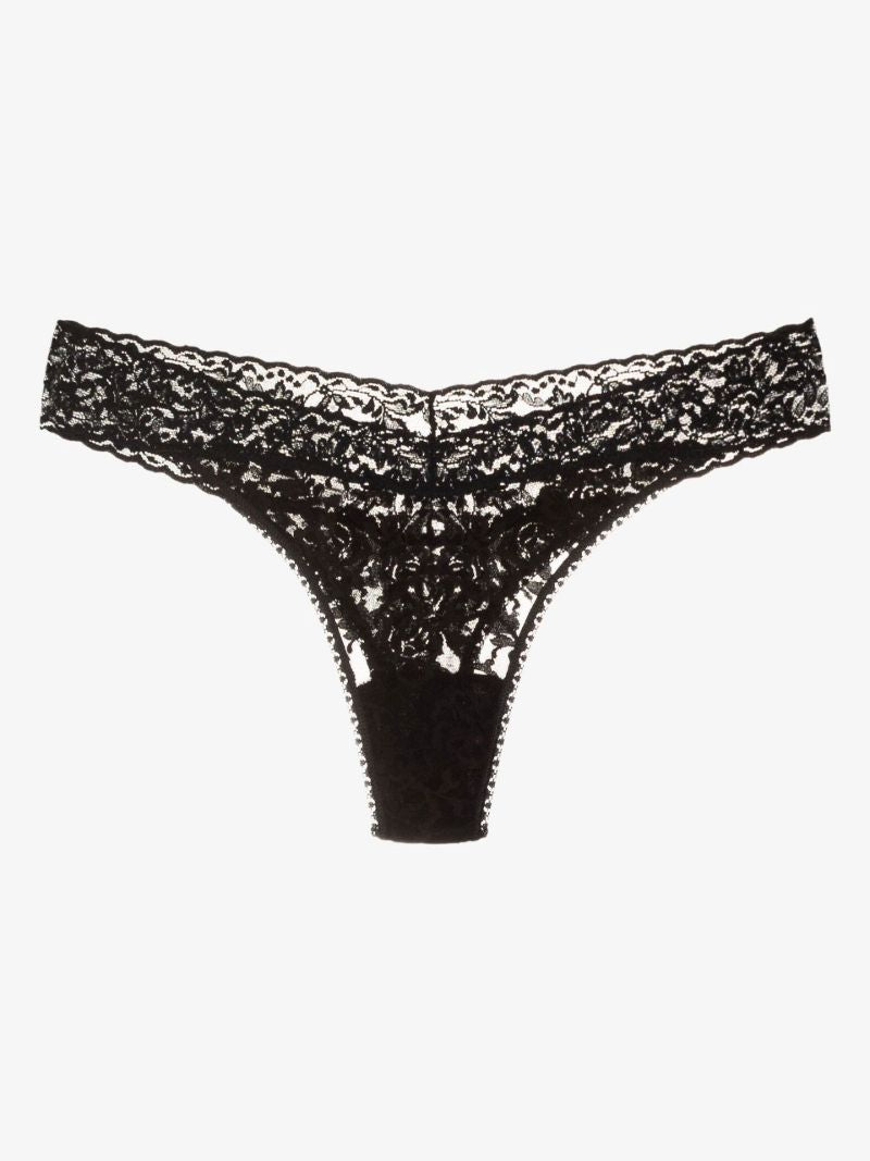 Black Lace Thong Set