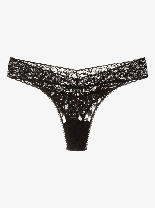 Black Lace Thong Set