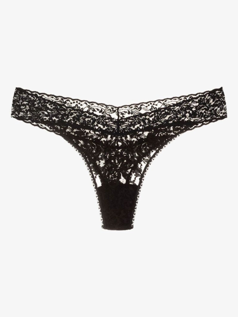Black Lace Thong Set
