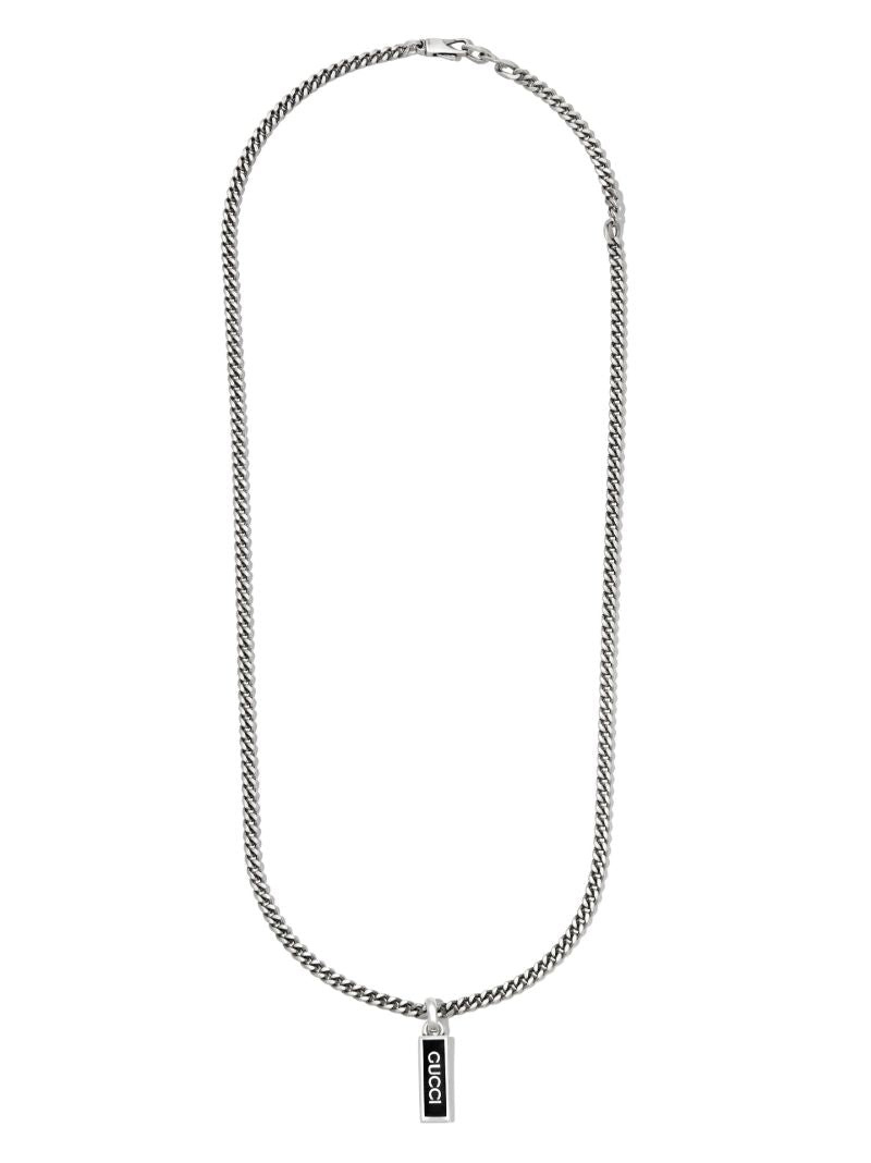 Sterling Silver Enamel Pendant Necklace