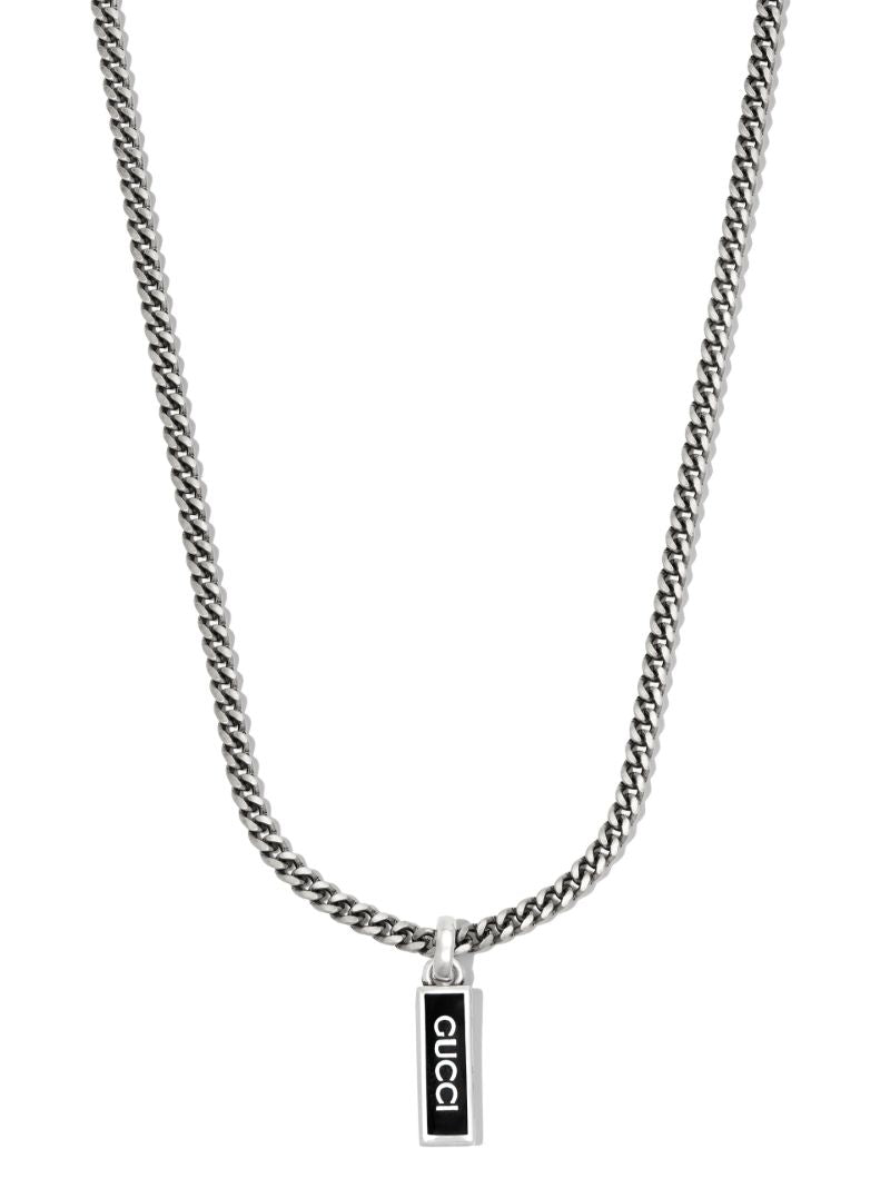 Sterling Silver Enamel Pendant Necklace