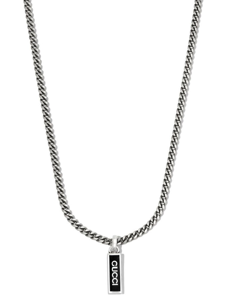 Sterling Silver Enamel Pendant Necklace