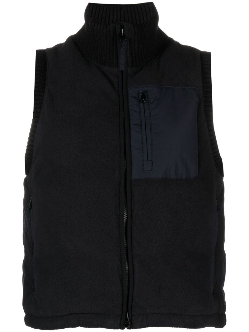 Black Venture Padded Fleece Gilet