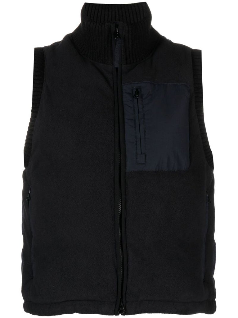 Black Venture Padded Fleece Gilet