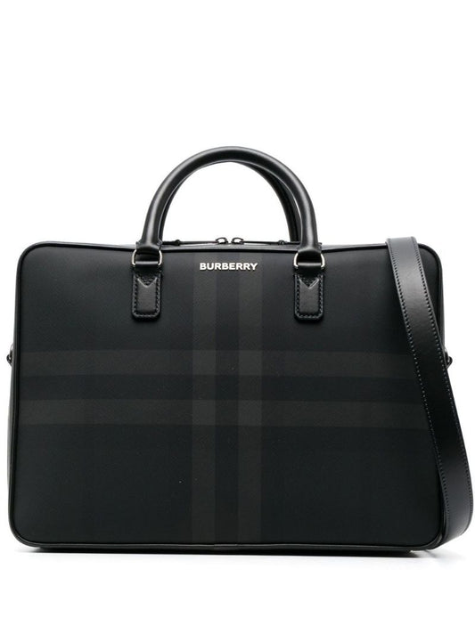 Black Charcoal Check Ainsworth Briefcase
