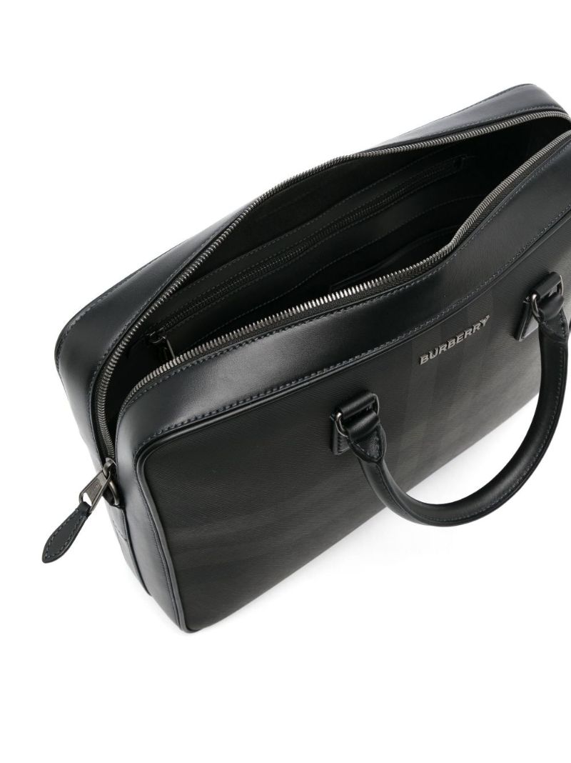 Black Charcoal Check Ainsworth Briefcase