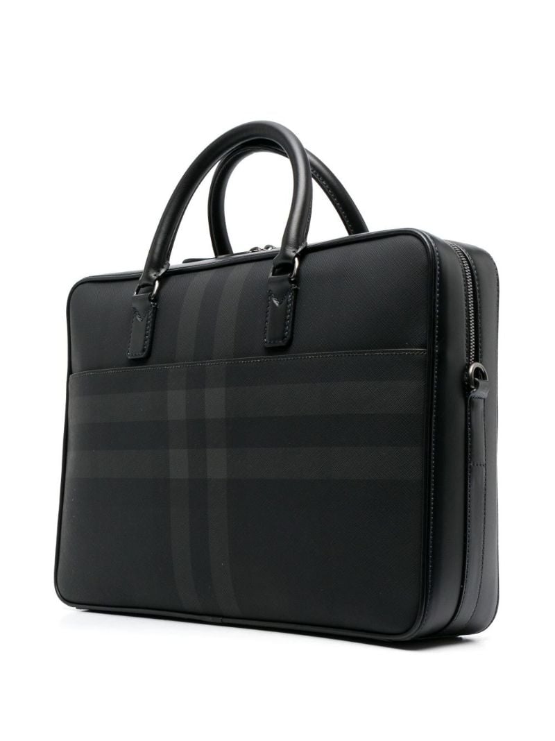 Black Charcoal Check Ainsworth Briefcase