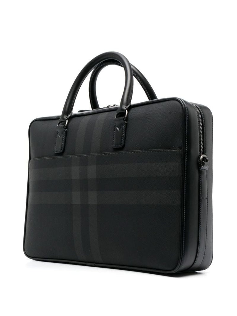 Black Charcoal Check Ainsworth Briefcase