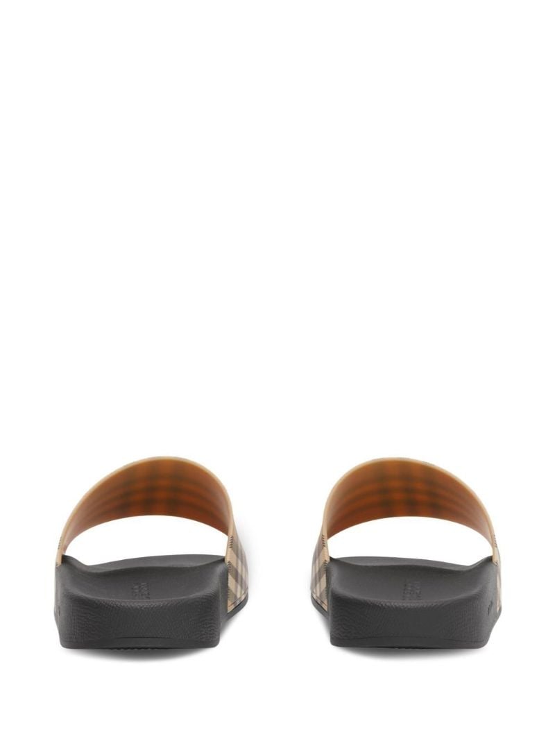 Neutral Vintage Check Slides