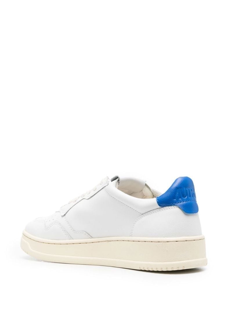 White Medalist Leather Sneakers