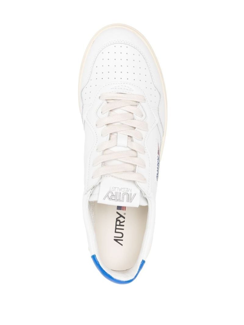 White Medalist Leather Sneakers