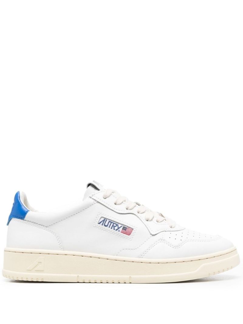 White Medalist Leather Sneakers