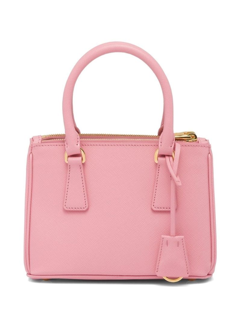 Pink Galleria Micro Leather Tote Bag