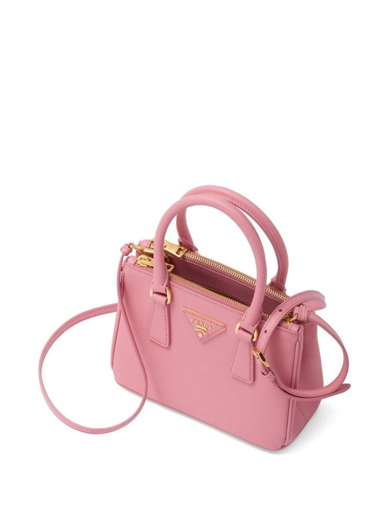 Pink Galleria Micro Leather Tote Bag