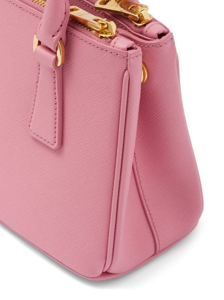 Pink Galleria Micro Leather Tote Bag