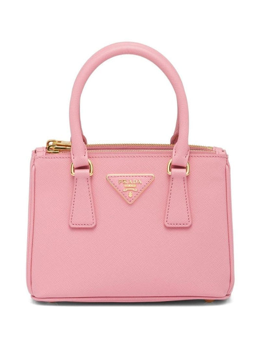 Pink Galleria Micro Leather Tote Bag