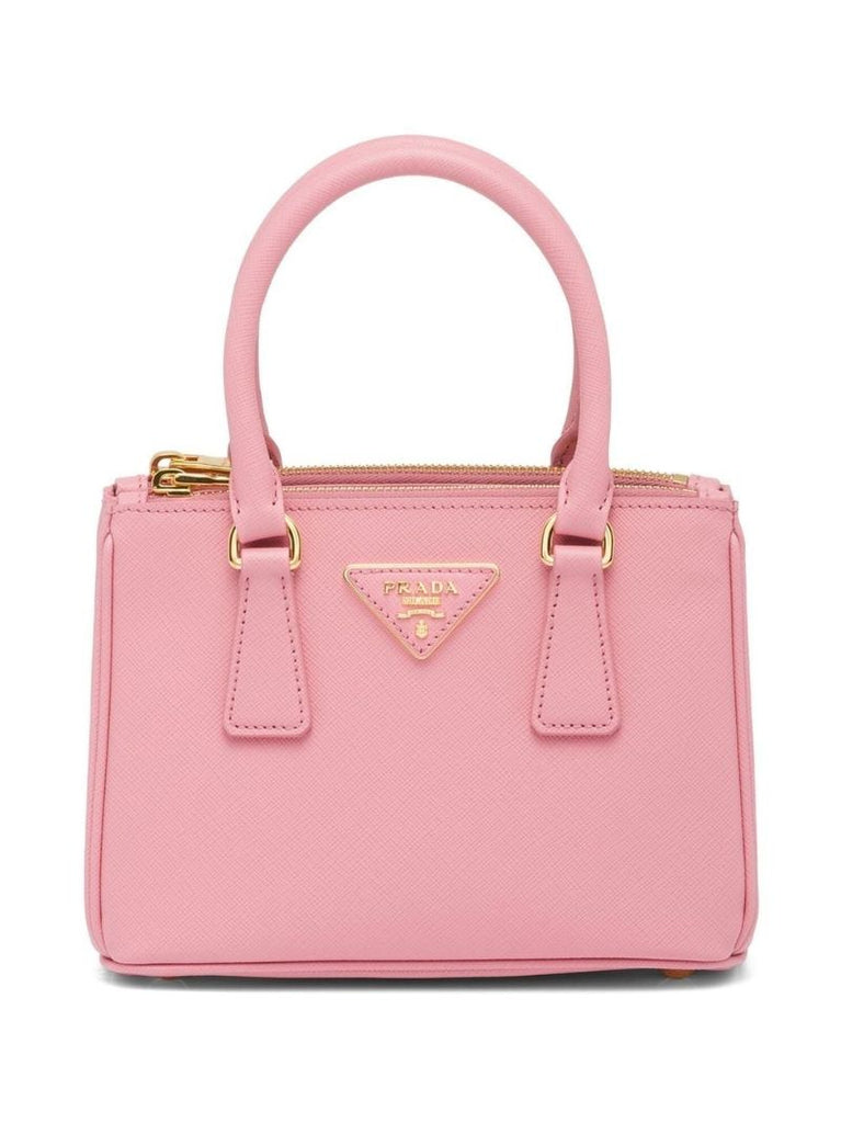 Pink Galleria Micro Leather Tote Bag