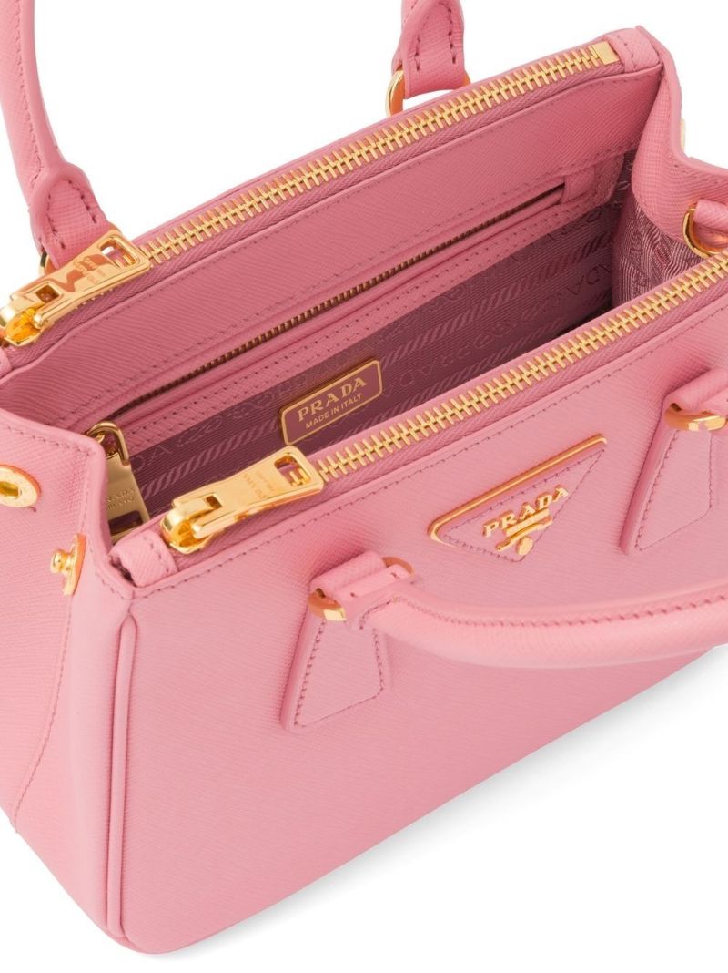 Pink Galleria Micro Leather Tote Bag