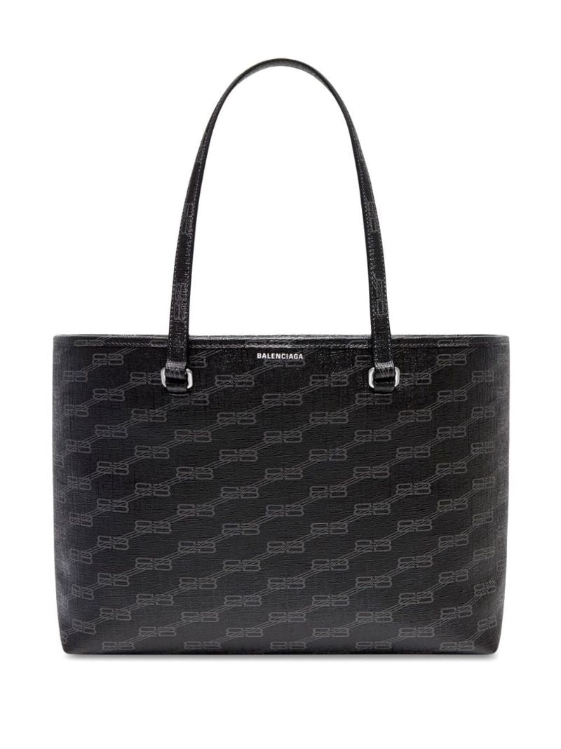 Black Bb Monogram Tote Bag