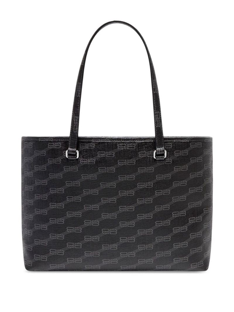 Black Bb Monogram Tote Bag