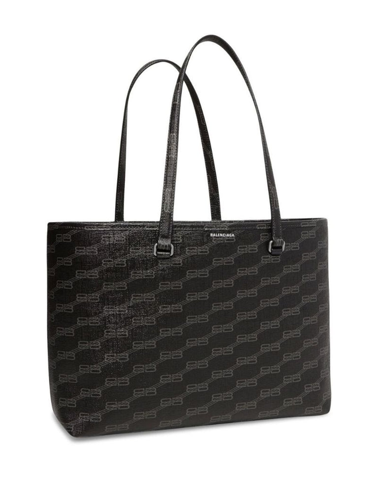 Black Bb Monogram Tote Bag