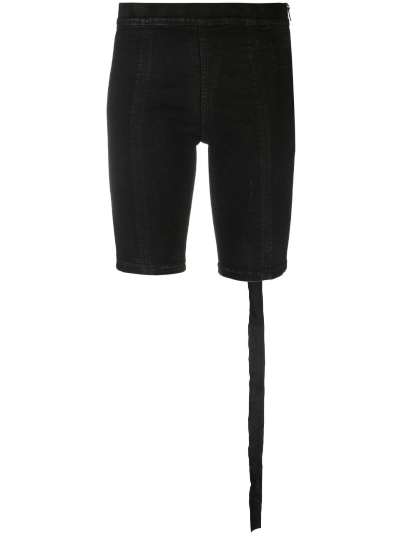 Black Cut-off Denim Shorts