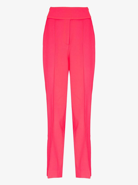 Pink Tailored Tapered Trousers