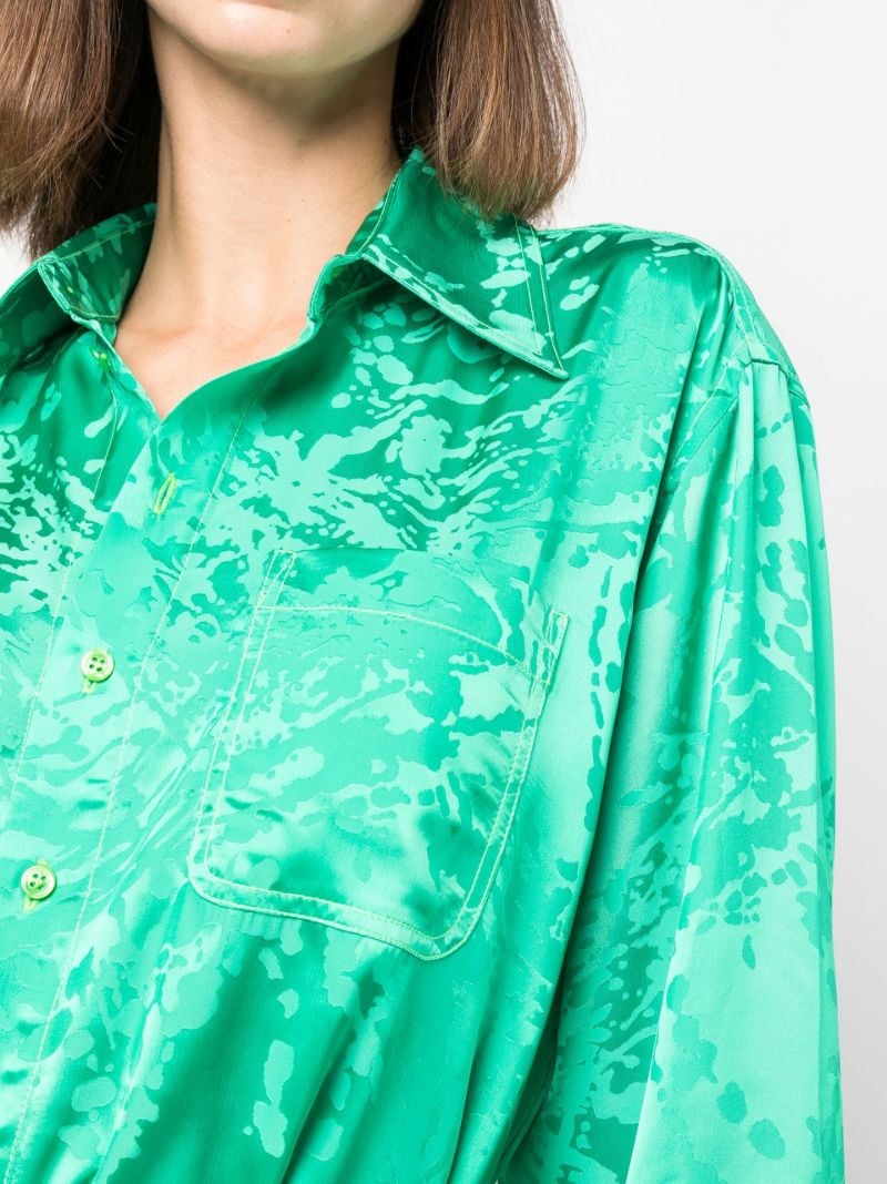 Green Splatter Jacquard Shirt