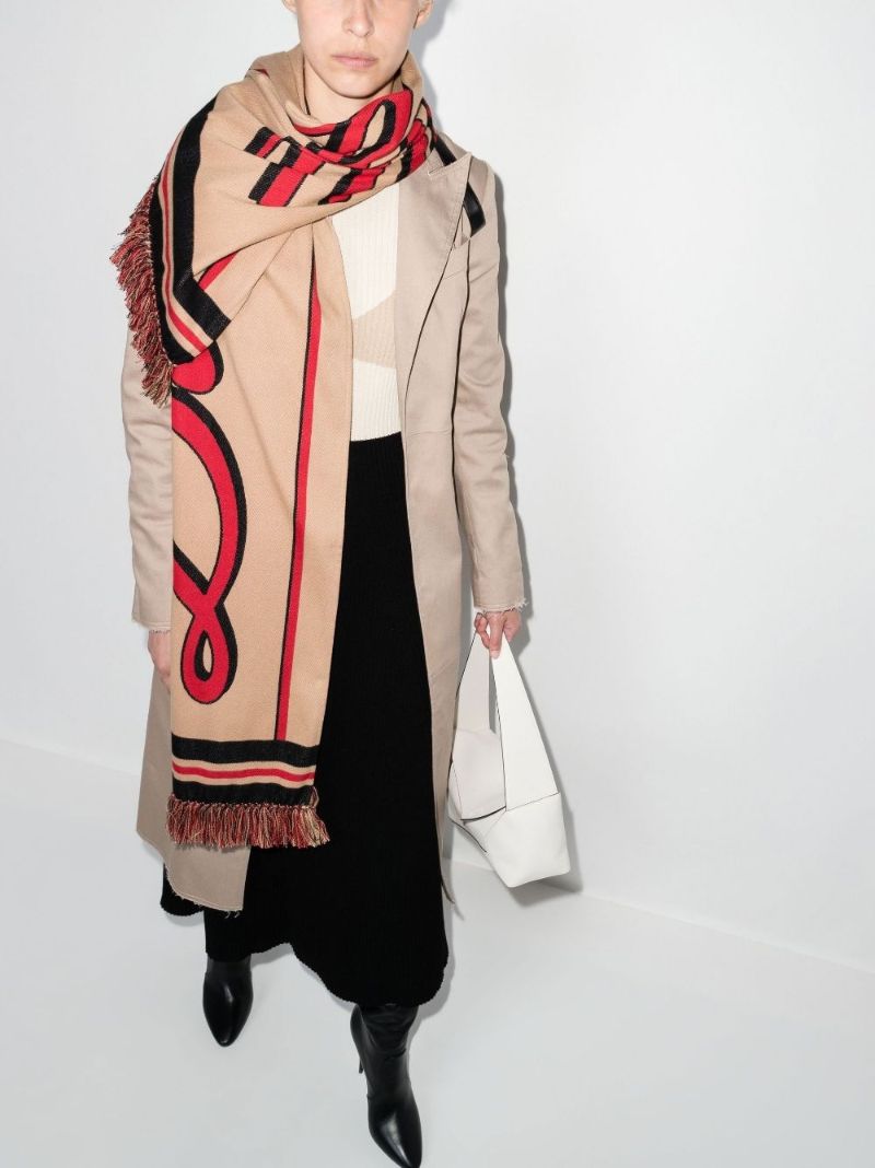 Neutral Logo Cotton Scarf