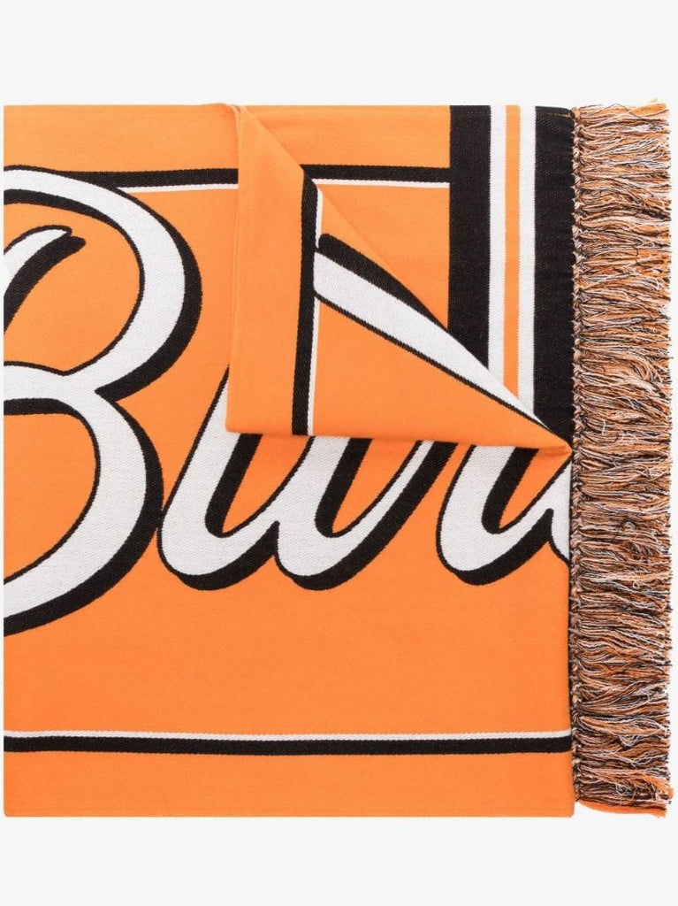 Orange Logo Cotton Scarf