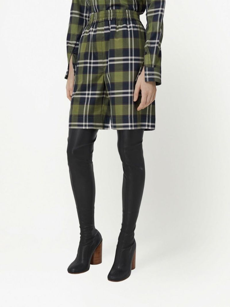 Green Checked Shorts