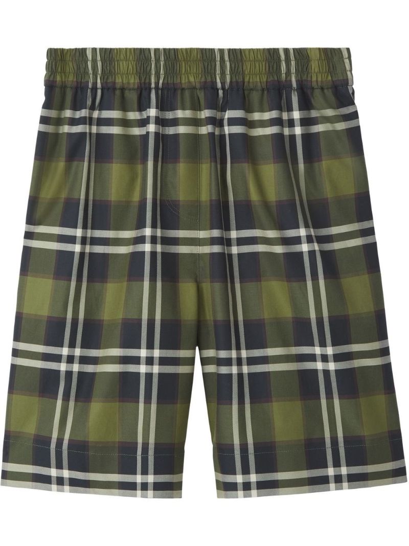 Green Checked Shorts