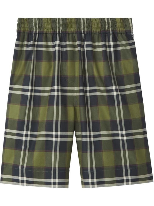 Green Checked Shorts