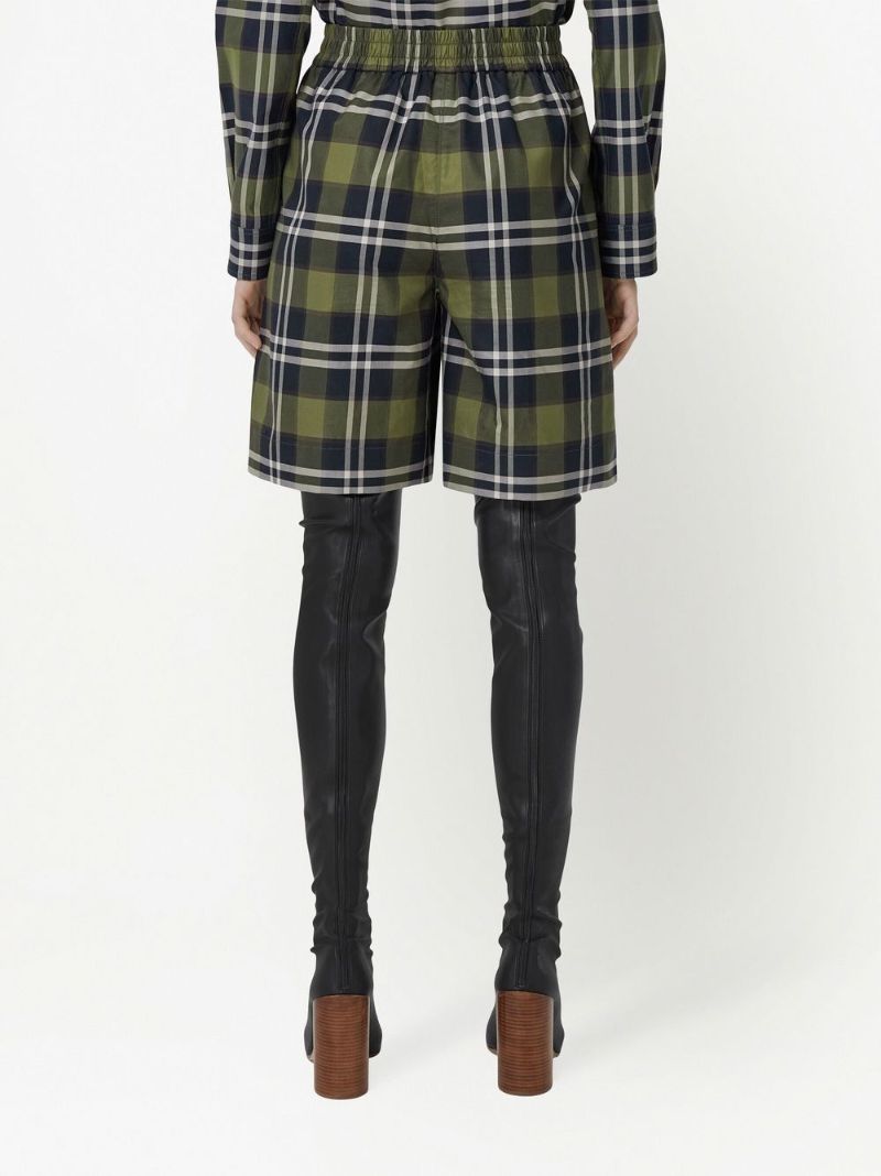 Green Checked Shorts