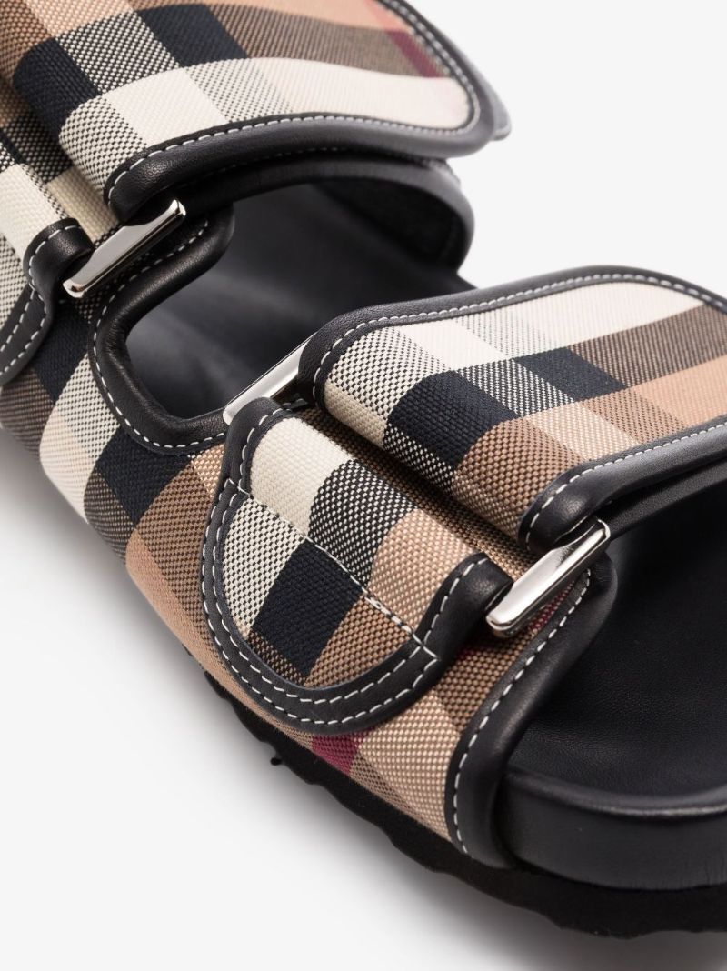 Brown House Check Canvas Sandals