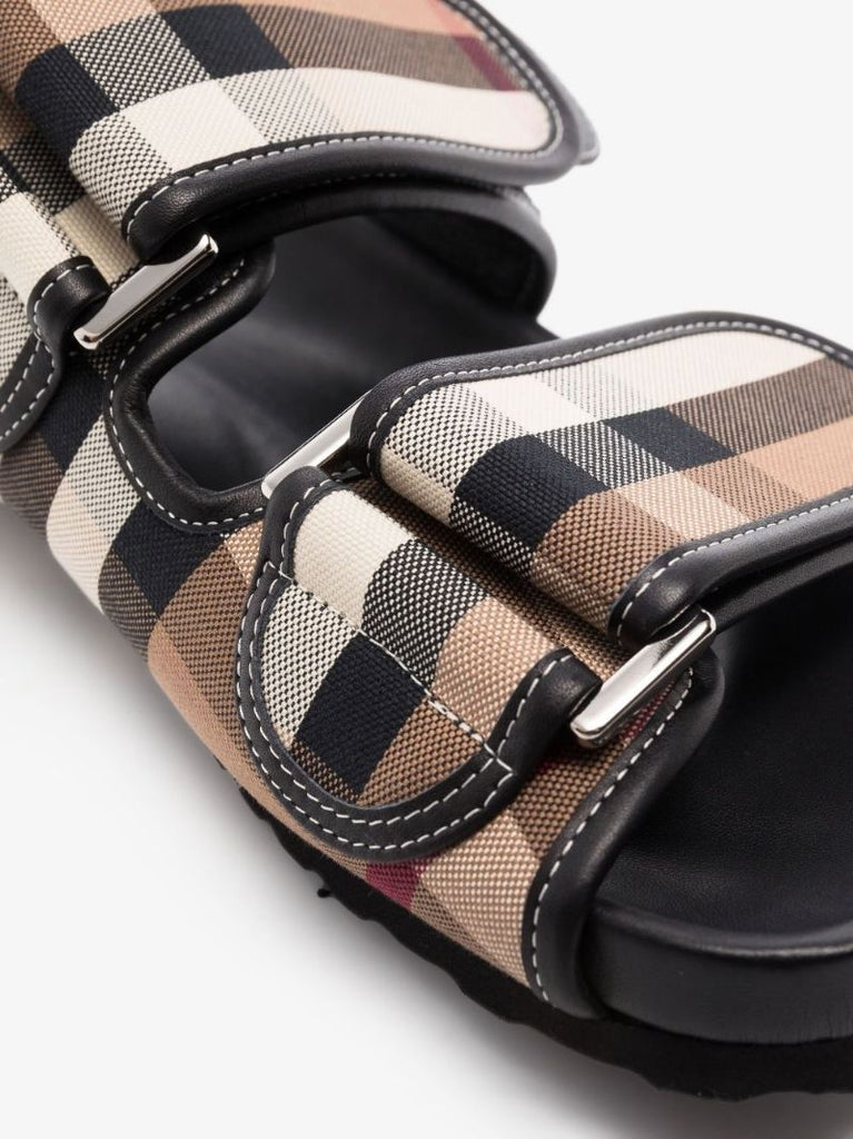 Brown House Check Canvas Sandals